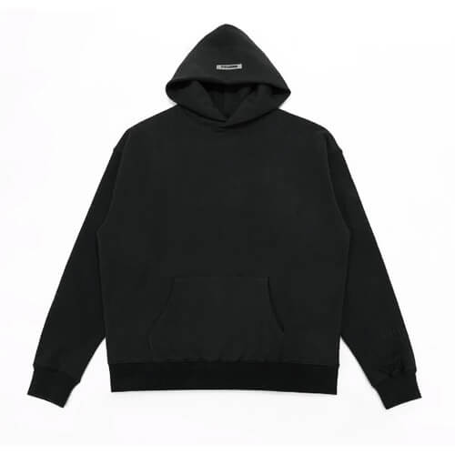 Essentials Oversized Pullover Hoodie Black - Image 2