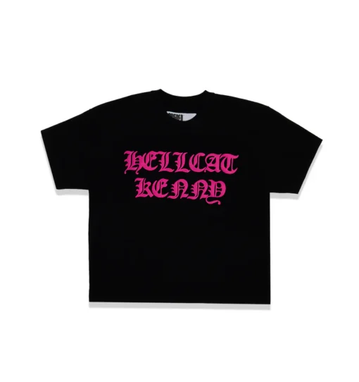 SPIDER HELLCAT KENNY TEE BLACK & LOGO PINK