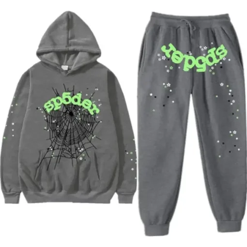 Sp5der Wait Web Tracksuit Slate Grey