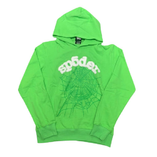 White Printed Tracksuit – Green - Image 2