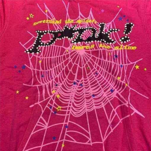 New Black Printed Hoodie – Pink - Image 2